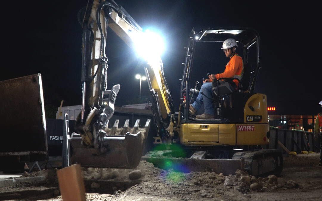 Night Construction at Fashion Valley Mall for an Uninterrupted Shopping Experience